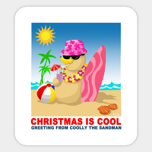 Christmas is cool, Greeting from coolly the Sandman Sticker